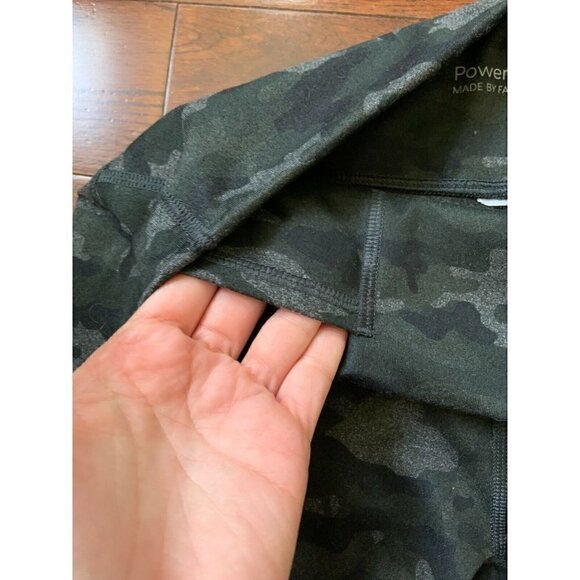 FABLETICS Size XXS Powerhold Womens High Waisted Printed Green Camo Leggings - Picture 4 of 9